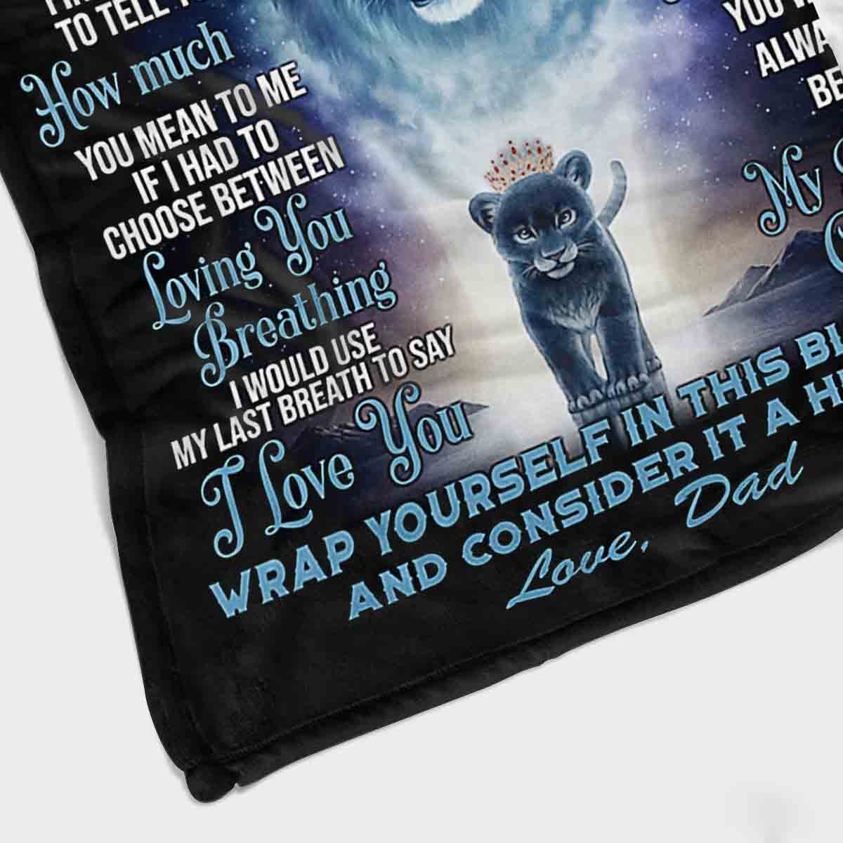 Lion Dad | To My Daughter Blanket