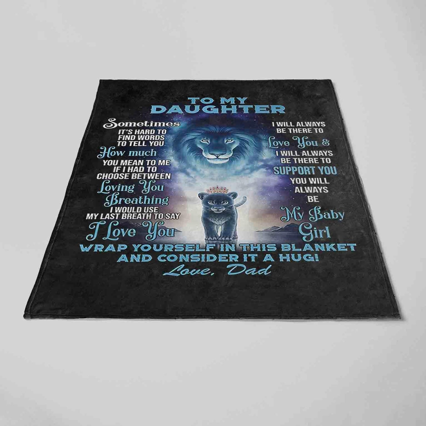 Lion Dad | To My Daughter Blanket