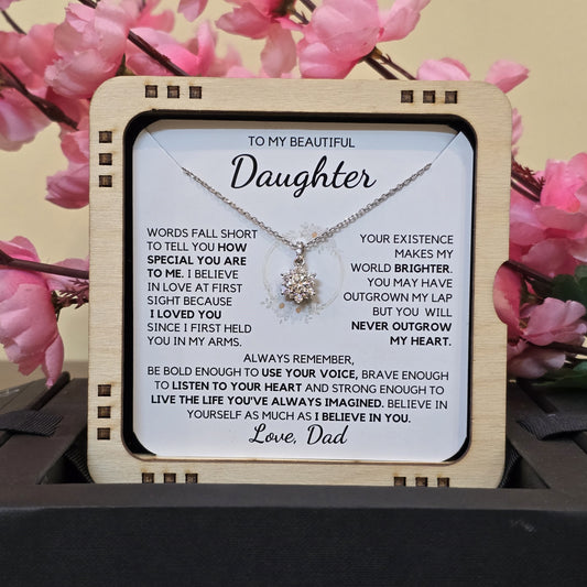 You will never outgrow my heart - Necklace For Daughter