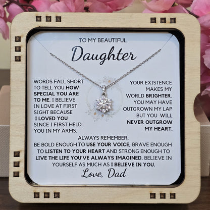 You will never outgrow my heart - Necklace For Daughter