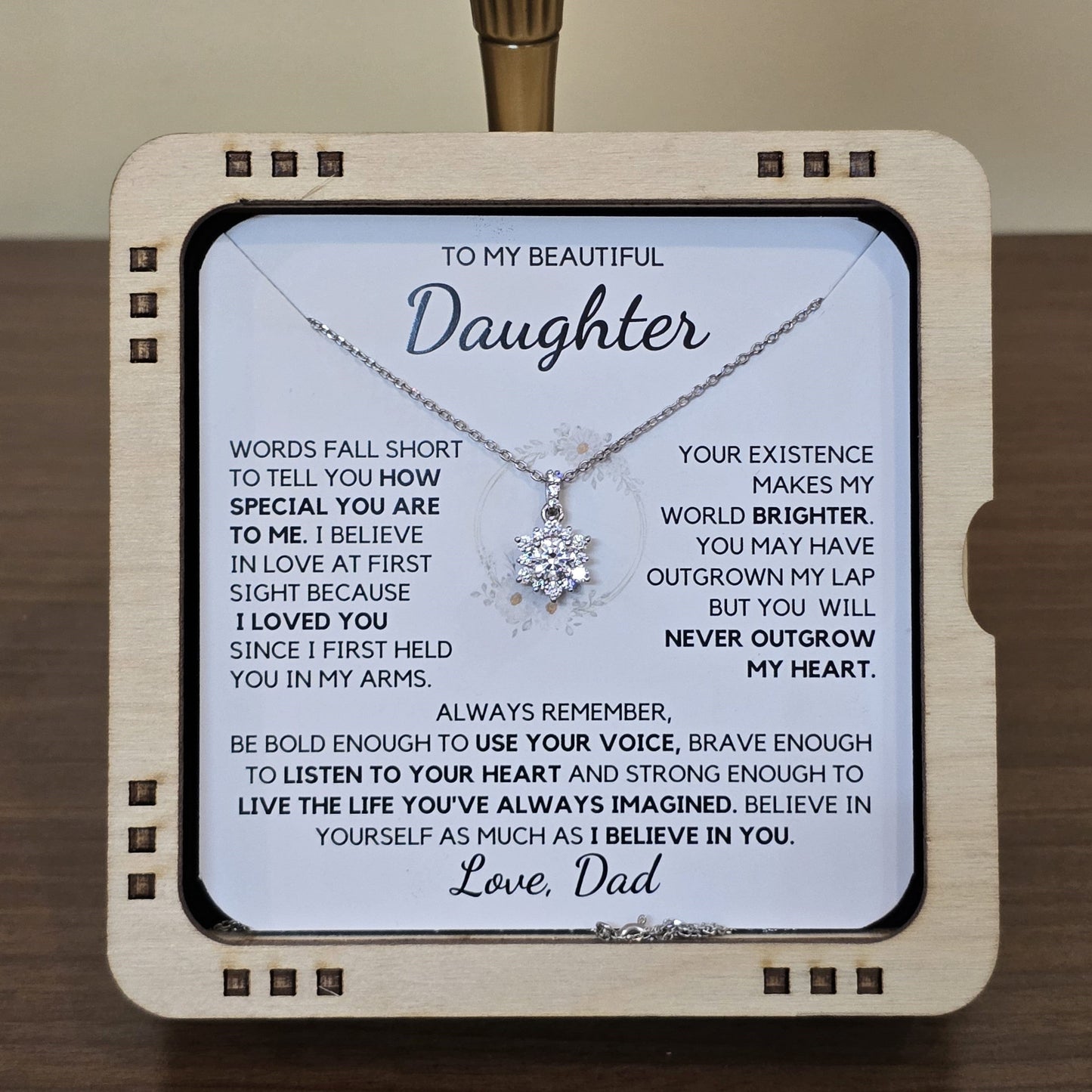 You will never outgrow my heart - Necklace For Daughter