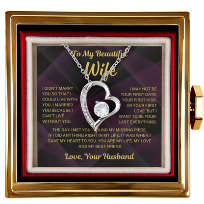 I can't live without you - Luxury Rose Box Gift Set For Wife