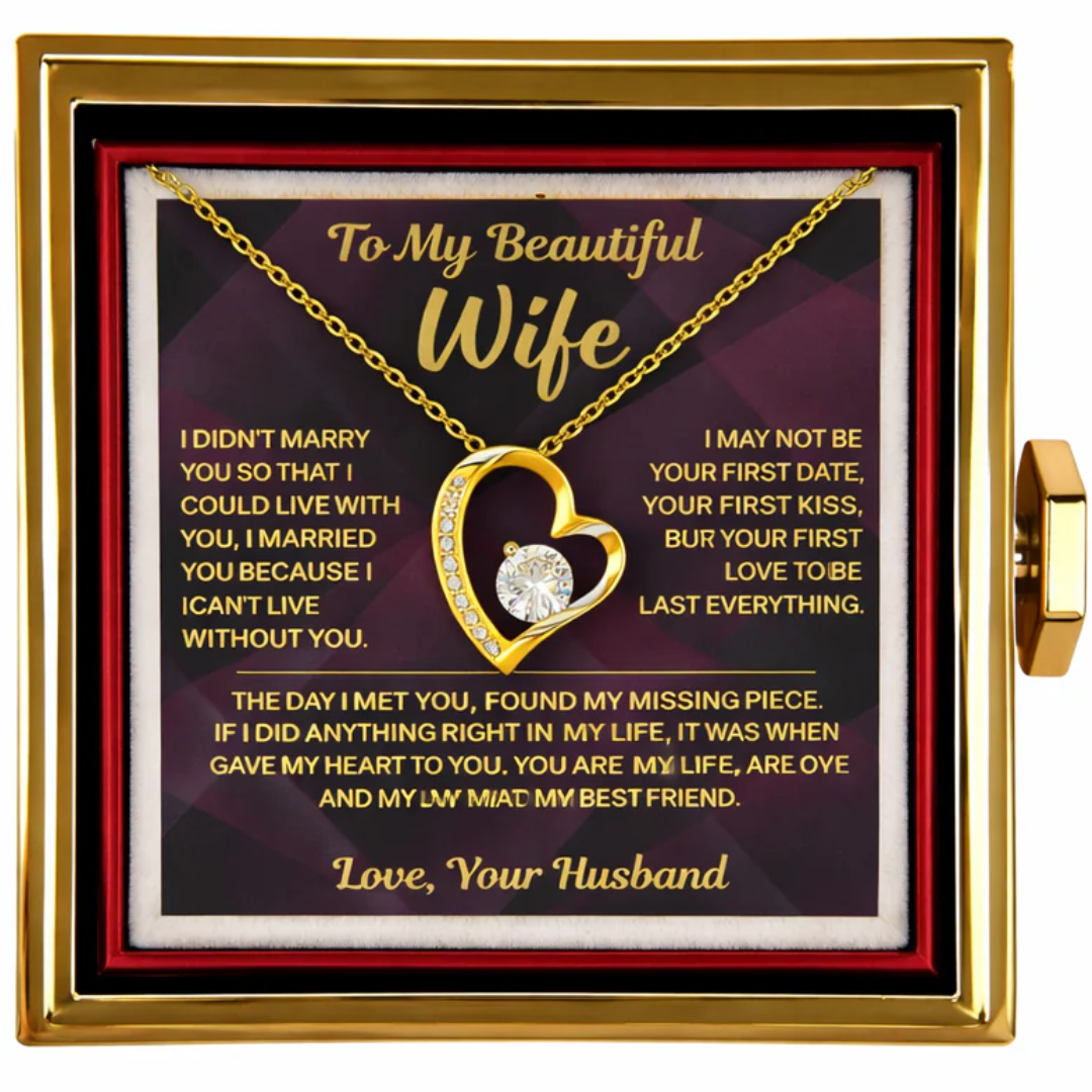 I can't live without you - Luxury Rose Box Gift Set For Wife