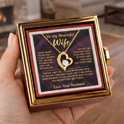 I can't live without you - Luxury Rose Box Gift Set For Wife