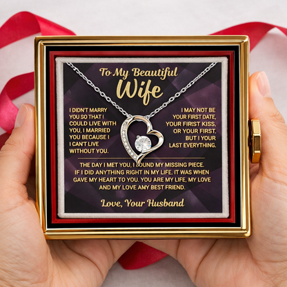 I can't live without you - Luxury Rose Box Gift Set For Wife
