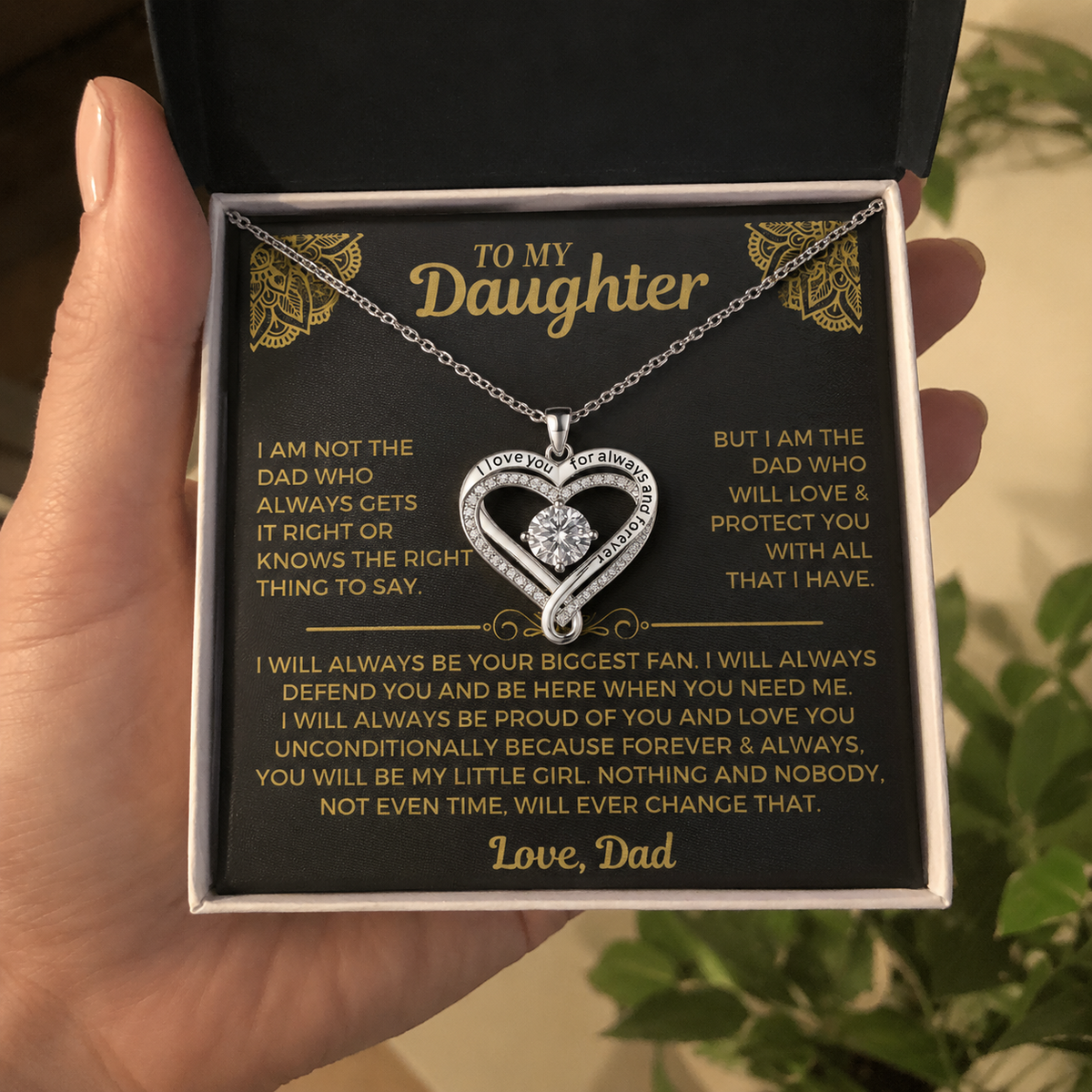 You will always be my little girl - Necklace of Love For Daughter