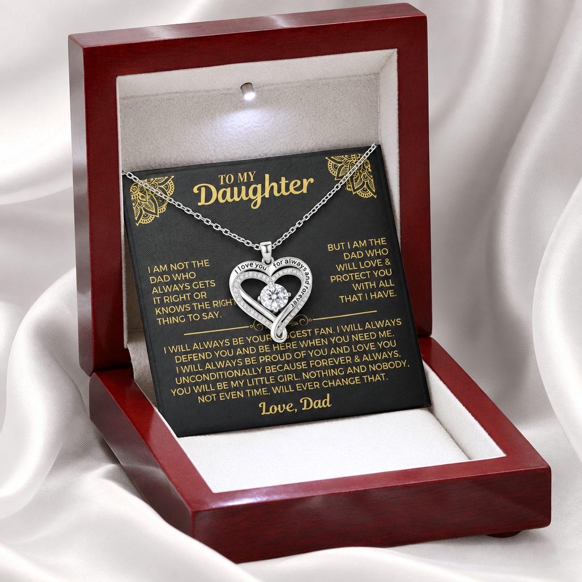 You will always be my little girl - Necklace of Love For Daughter