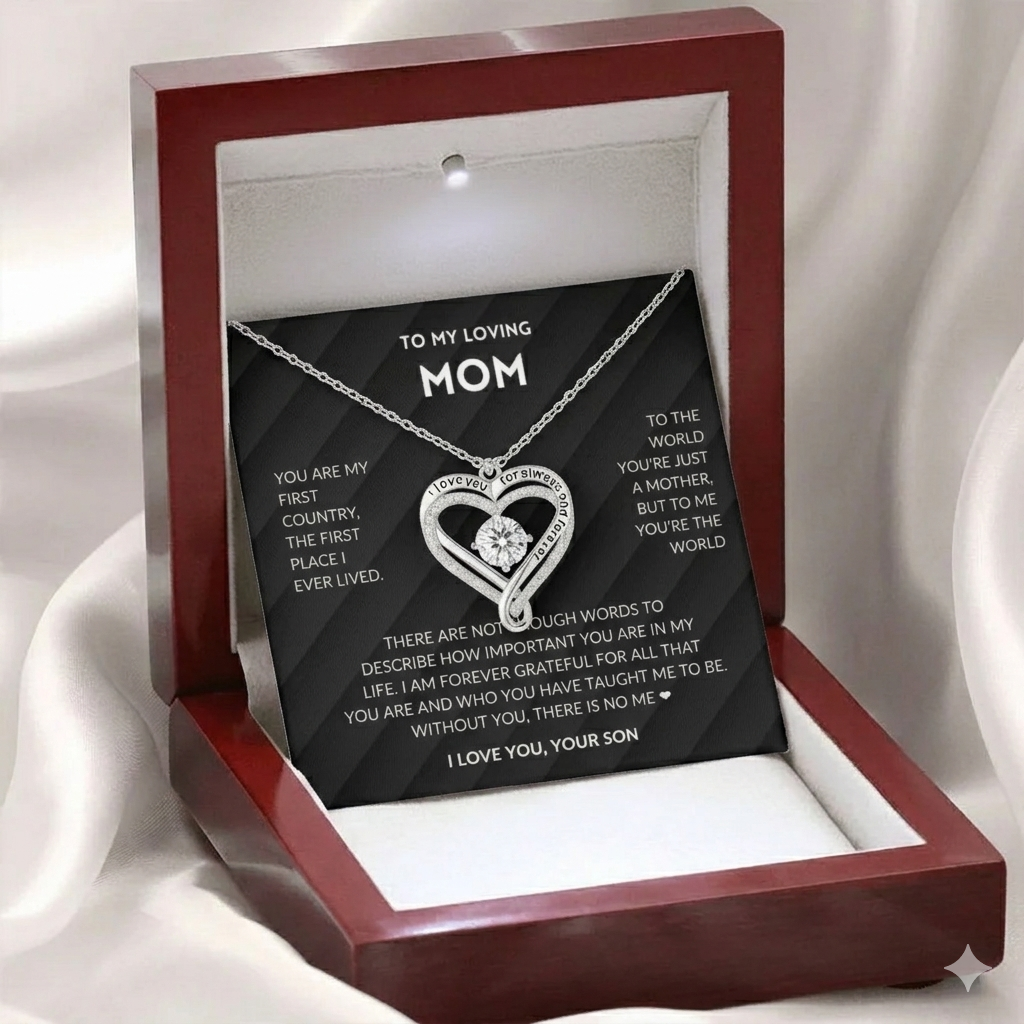 I'm Forever Grateful - Necklace For Mom From Son