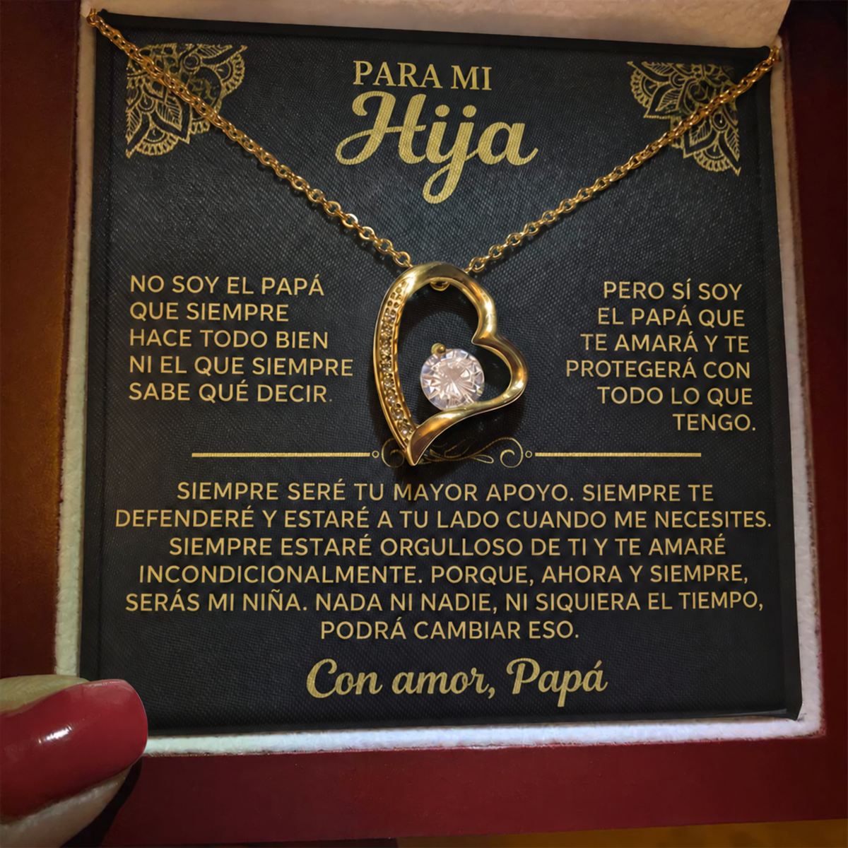 Siempre serás mi niña - Collar para hija de parte de papá