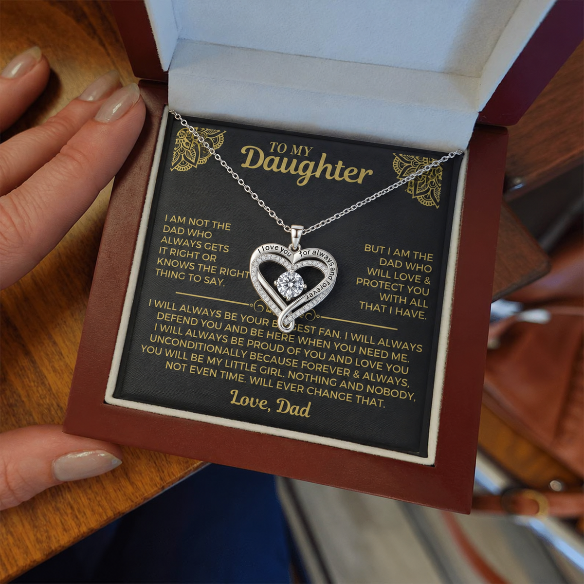 You will always be my little girl - Necklace of Love For Daughter