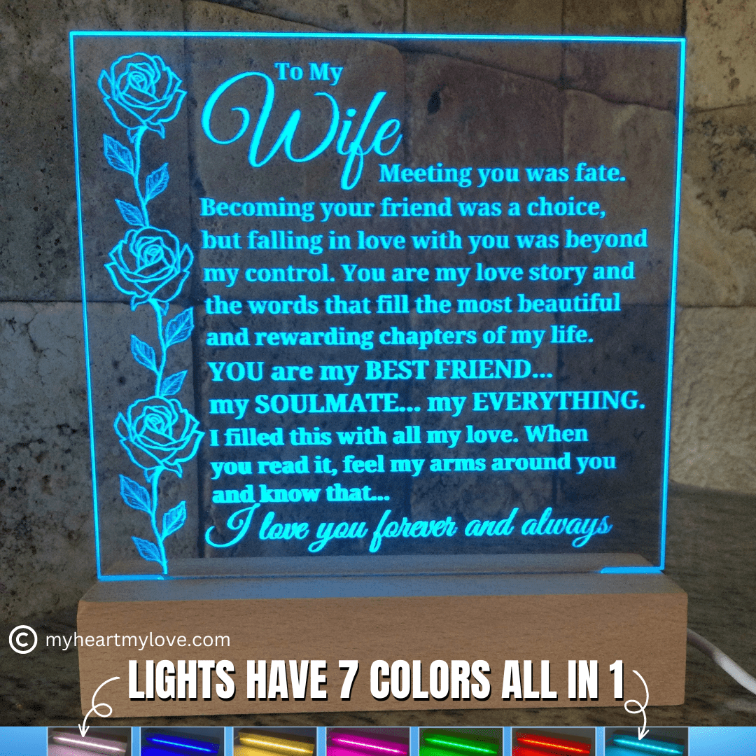 To My Wife "Meeting you was fate..." Acrylic Plaque