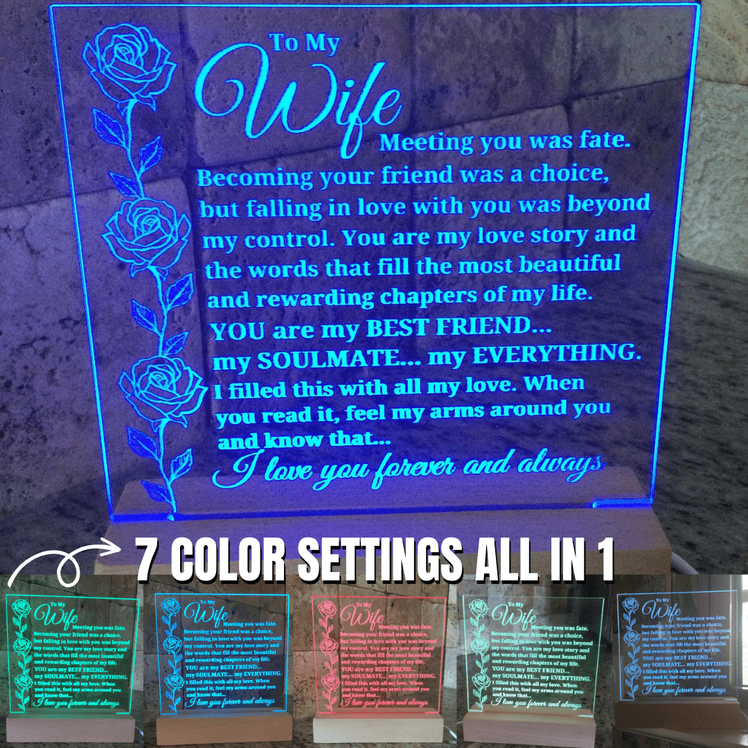 To My Wife "Meeting you was fate..." Acrylic Plaque