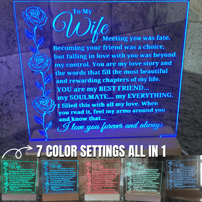 To My Wife "Meeting you was fate..." Acrylic Plaque