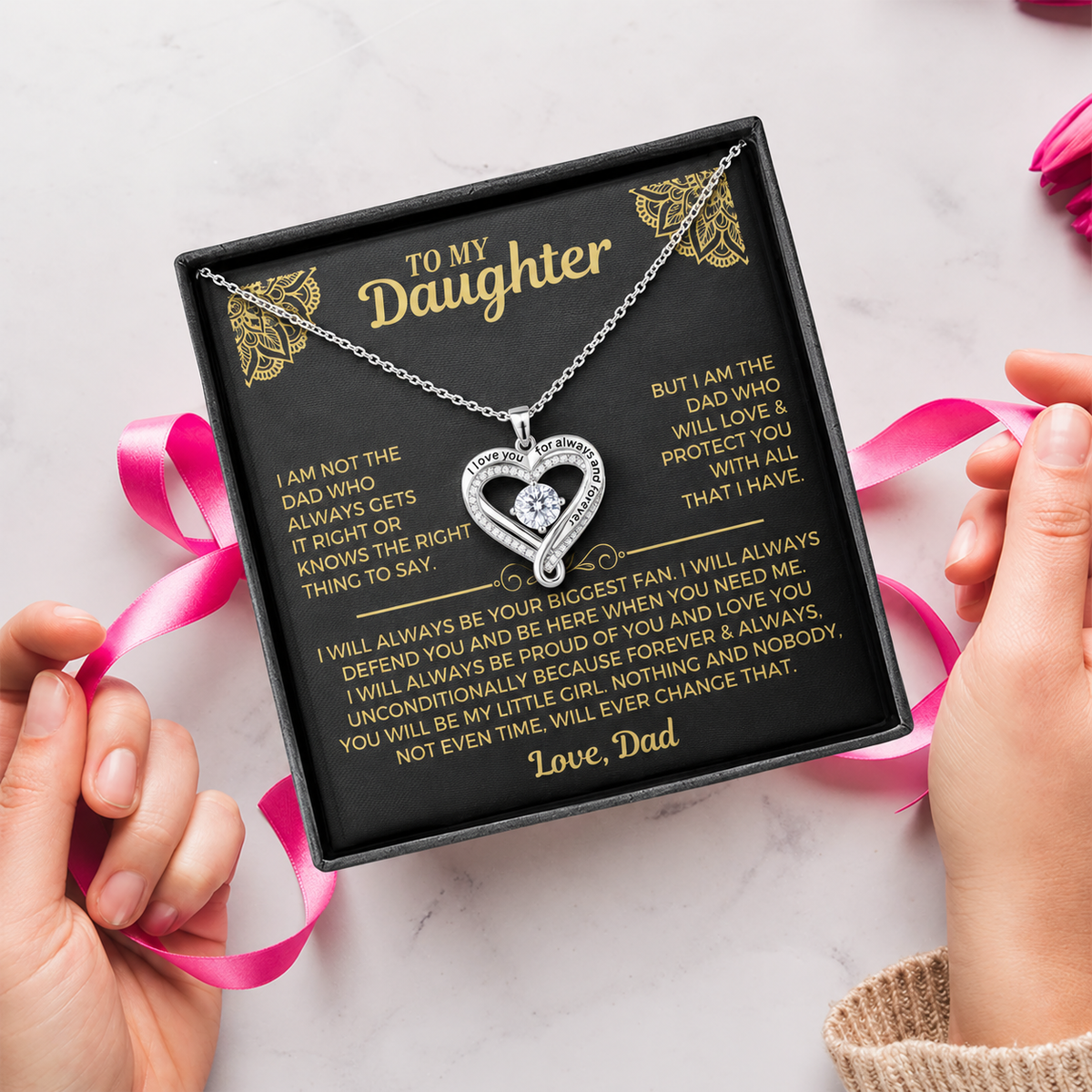 You will always be my little girl - Necklace of Love For Daughter