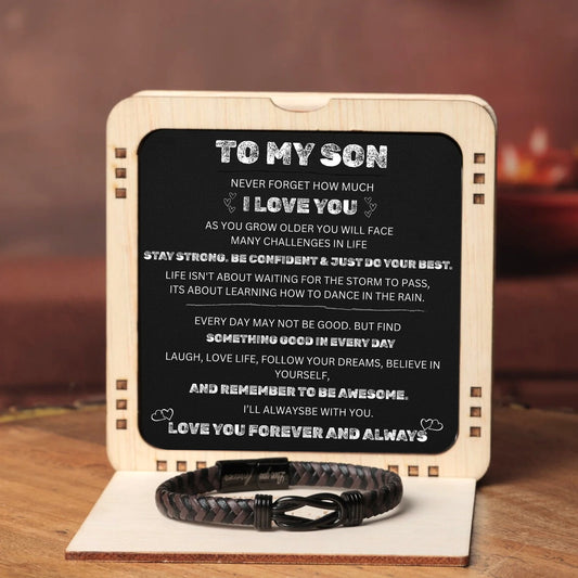 To My Son Forever Infinity Bracelet
