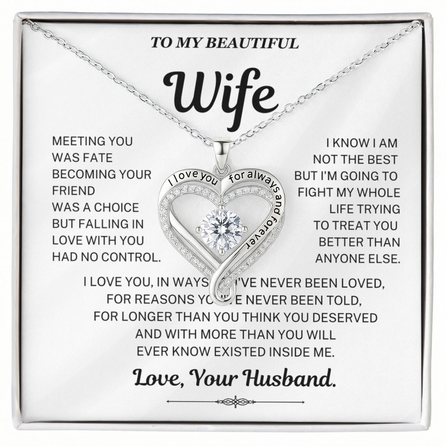 Falling in love with you had no control - Necklace For Wife
