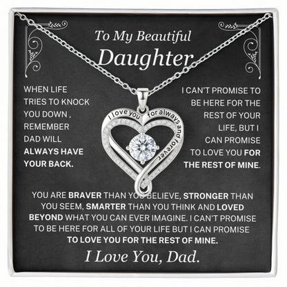 You will always be my little girl - Necklace for Daughter from Dad
