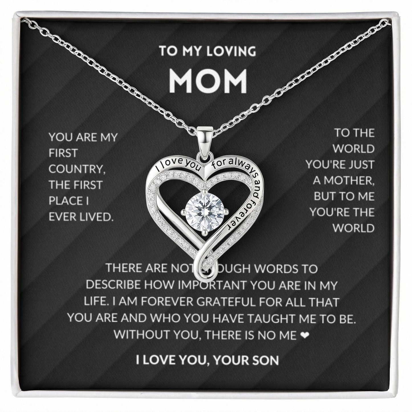 I'm Forever Grateful - Necklace For Mom From Son