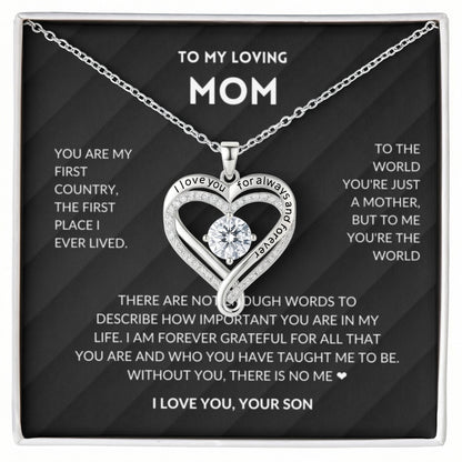 I'm Forever Grateful - Necklace For Mom From Son