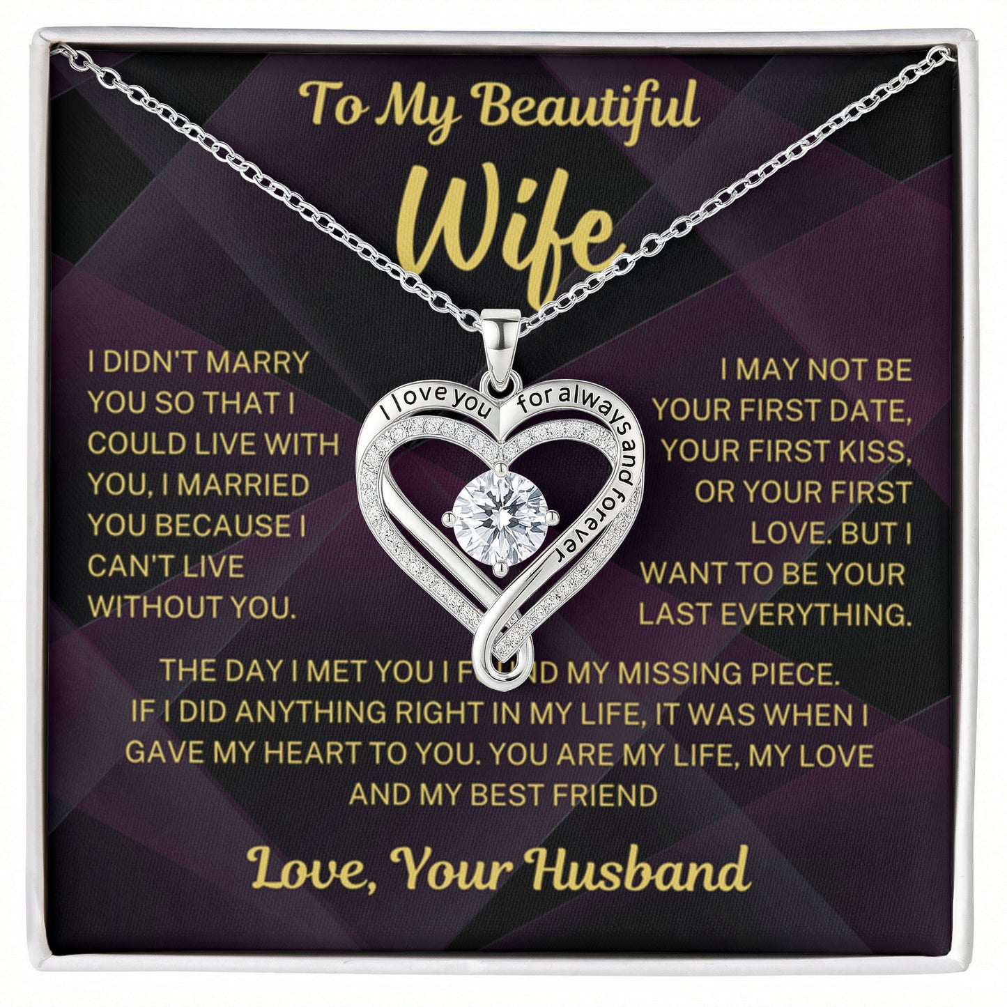 I want to be your last everything - Necklace For Wife