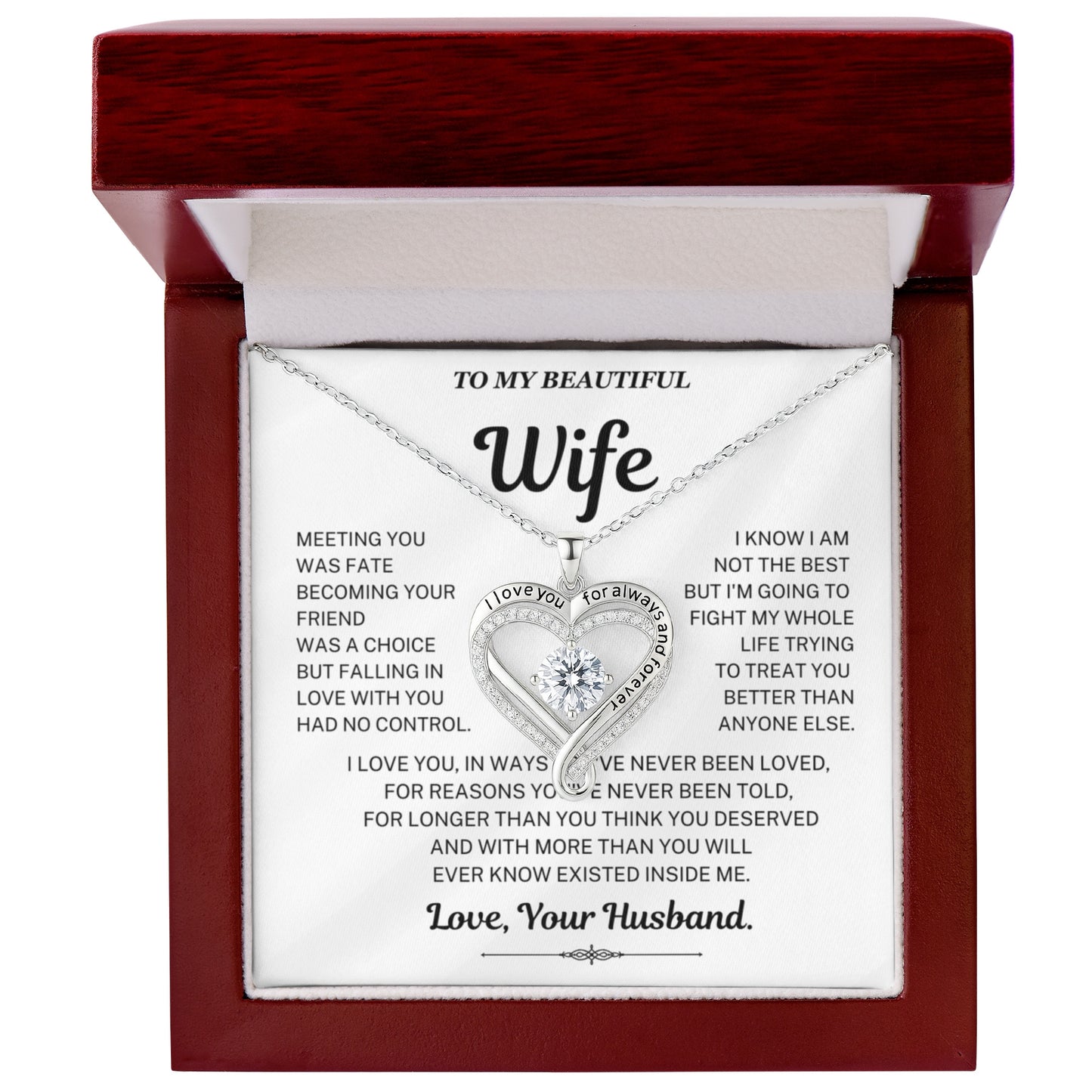 Falling in love with you had no control - Necklace For Wife