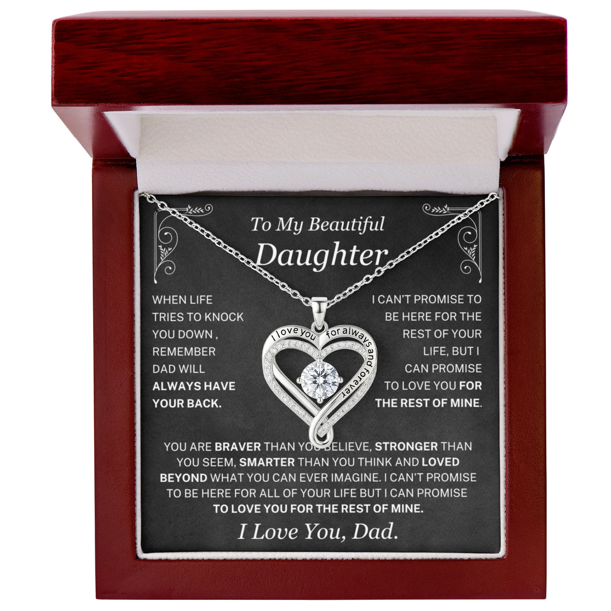 You will always be my little girl - Necklace for Daughter from Dad