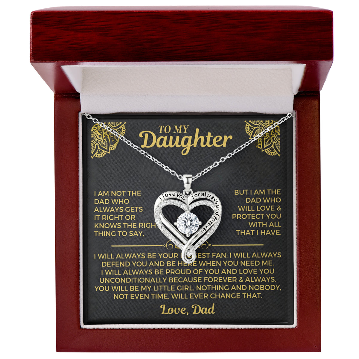 You will always be my little girl - Necklace of Love For Daughter