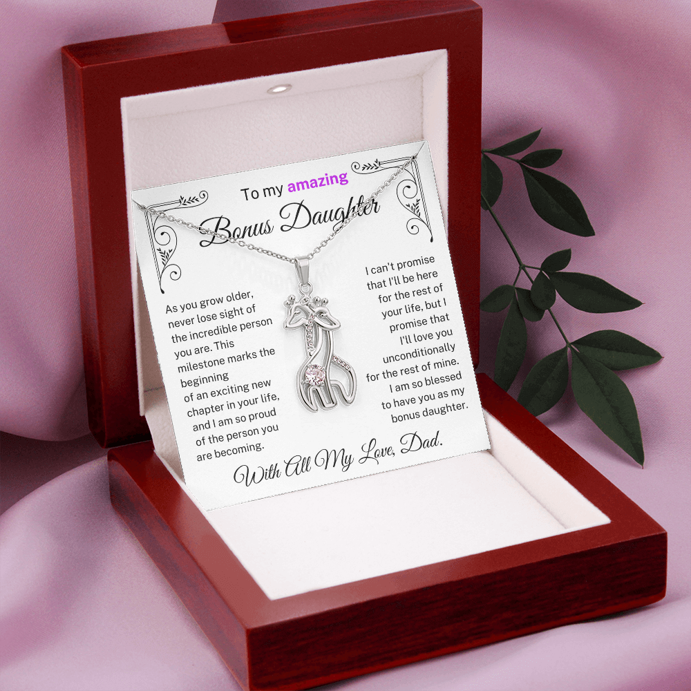 I'm blessed to have you as my bonus daughter - Necklace For Bonus Daughter