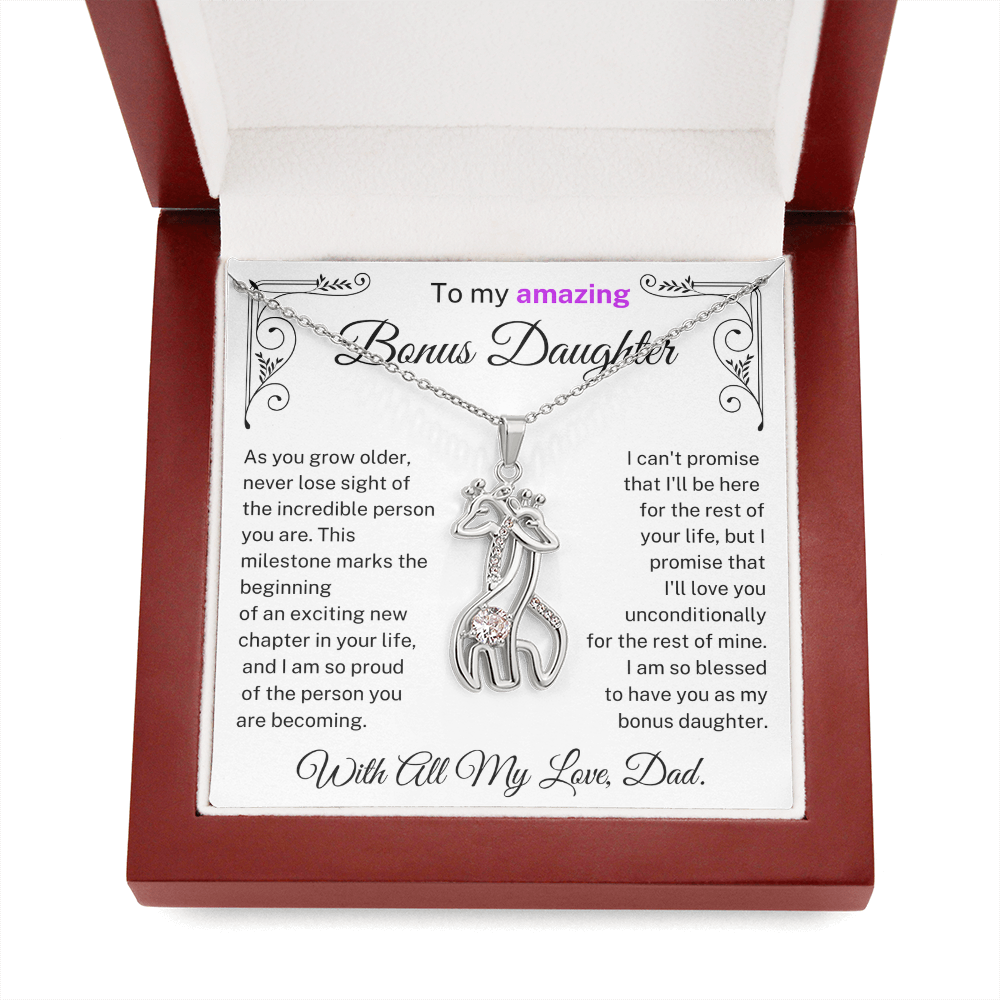 I'm blessed to have you as my bonus daughter - Necklace For Bonus Daughter