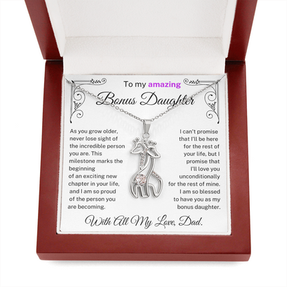 I'm blessed to have you as my bonus daughter - Necklace For Bonus Daughter