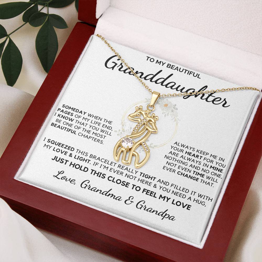 (Almost Sold Out) Always Keep Me In Your Heart - Necklace For Granddaughter From Grandma & Grandpa