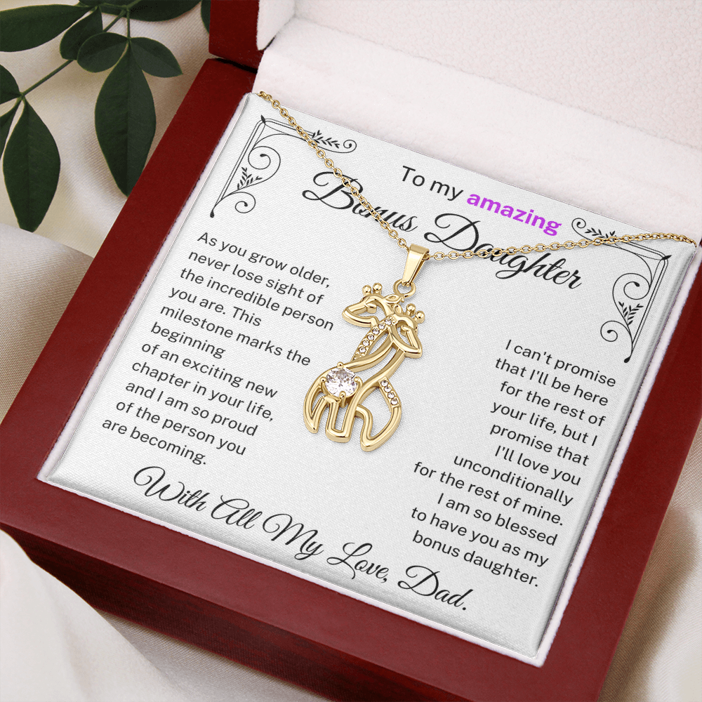 I'm blessed to have you as my bonus daughter - Necklace For Bonus Daughter