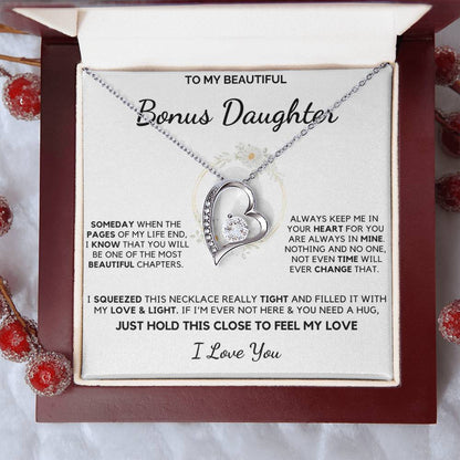 Always Keep Me In Your Heart - Necklace For Bonus Daughter