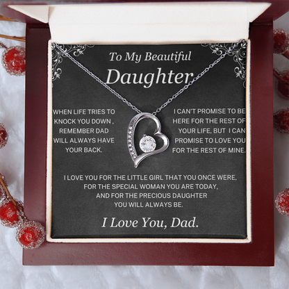 You will always be my little girl - Necklace for Daughter from Dad