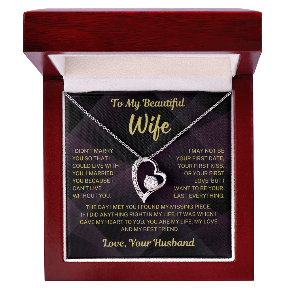 I can't live without you - Forever Love Necklace For Wife