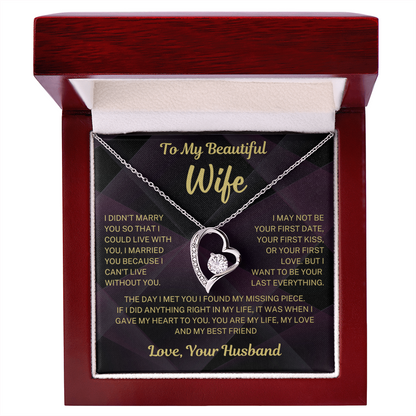 I can't live without you - Forever Love Necklace For Wife