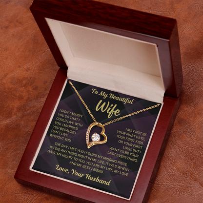 I can't live without you - Forever Love Necklace For Wife