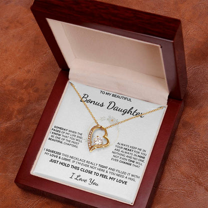 Always Keep Me In Your Heart - Necklace For Bonus Daughter