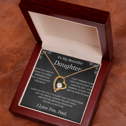 You will always be my little girl - Necklace for Daughter from Dad