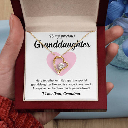 You are always in my heart -  Necklace For Granddaughter