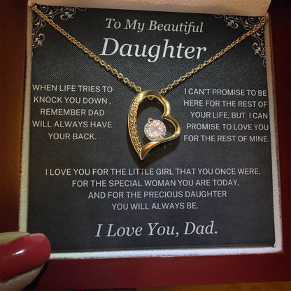 You will always be my little girl - Necklace for Daughter from Dad