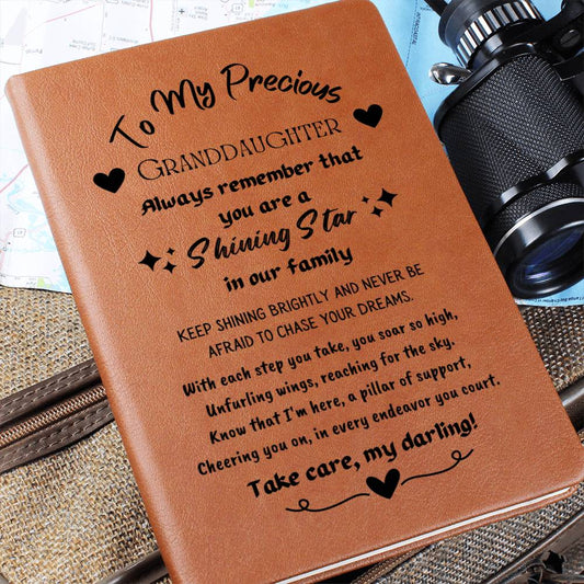 Granddaughter Gifts - Vegan Leather Ruled Notebook Journal