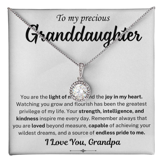 You are the light of my life - Necklace For Granddaughter