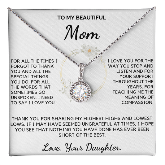 Thank you for sharing my highest highs and lowest lows - Necklace For Mom
