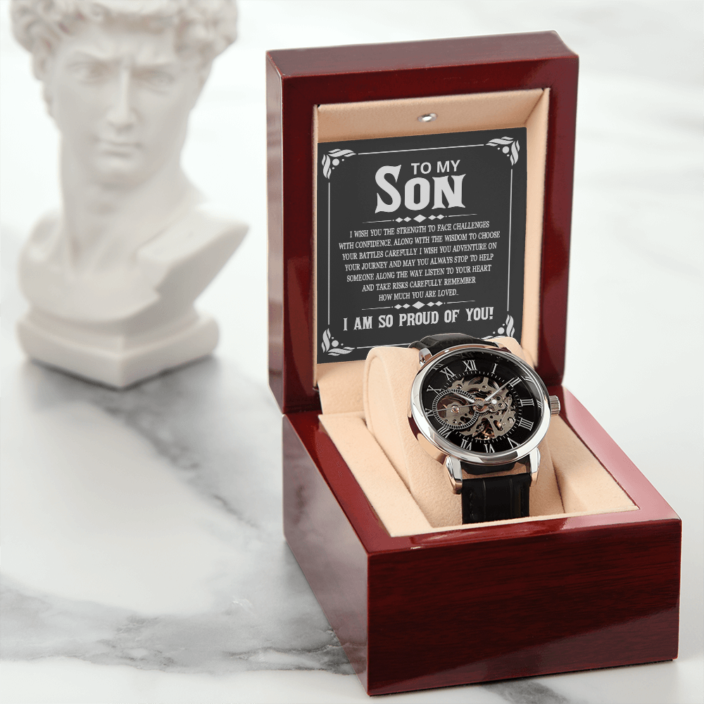 Remember how much you are loved - Openwork watch for son