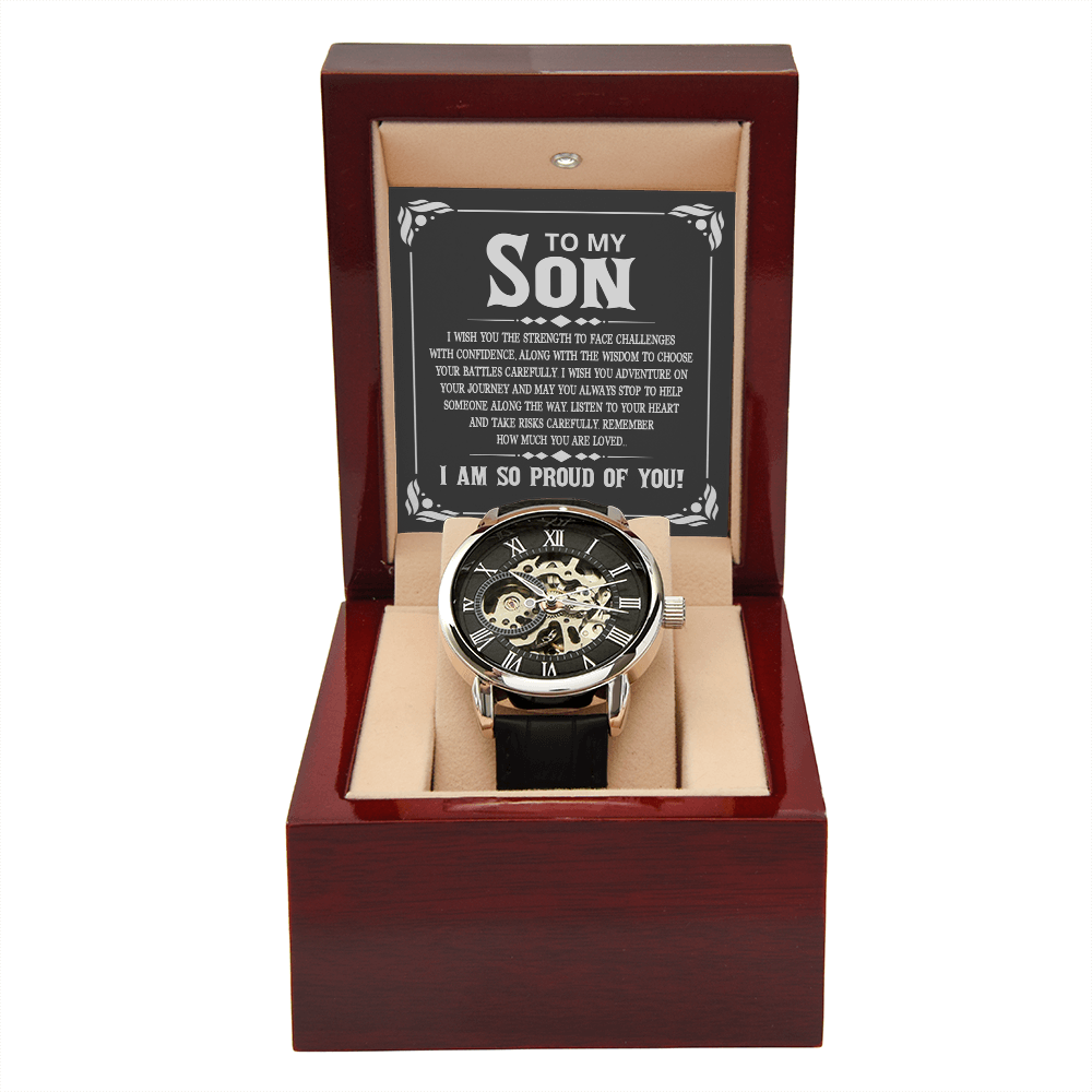 Remember how much you are loved - Openwork watch for son