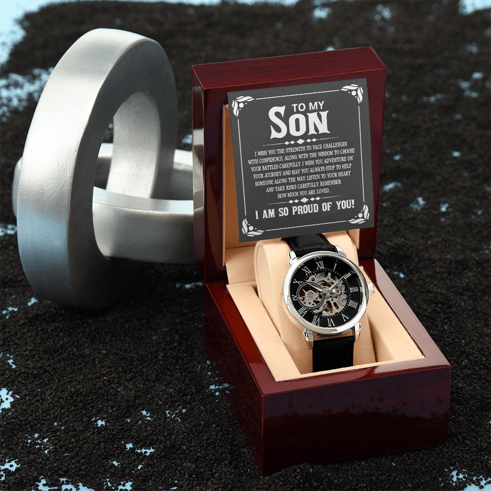 Remember how much you are loved - Openwork watch for son