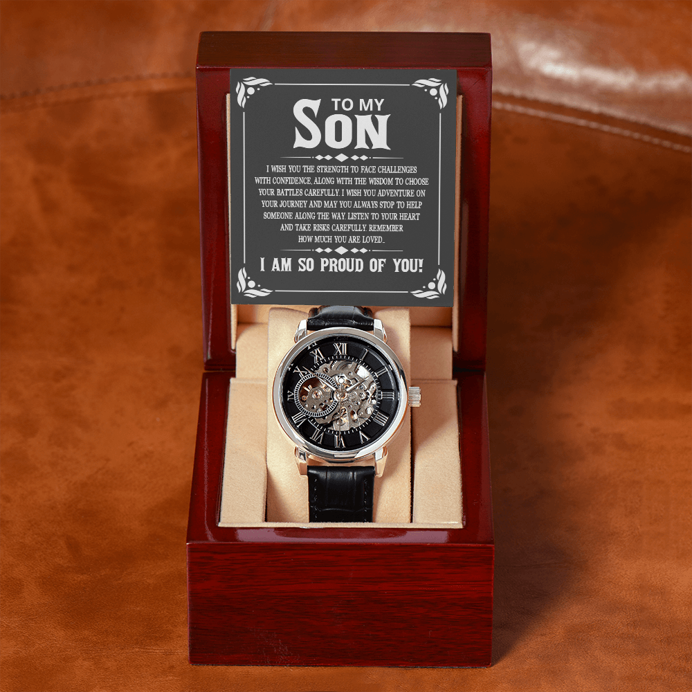 Remember how much you are loved - Openwork watch for son