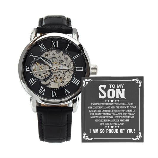 Remember how much you are loved - Openwork watch for son