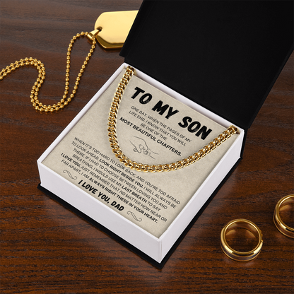 (Almost Sold Out) I would use my last breath to say I Love You - Cuban Chain For Son From Dad